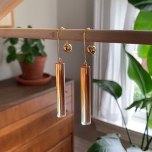 Glass drop earrings